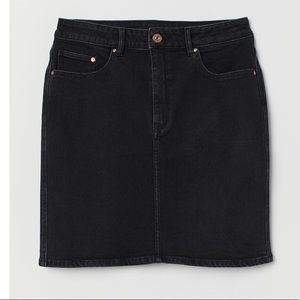 Black Denim Skirt